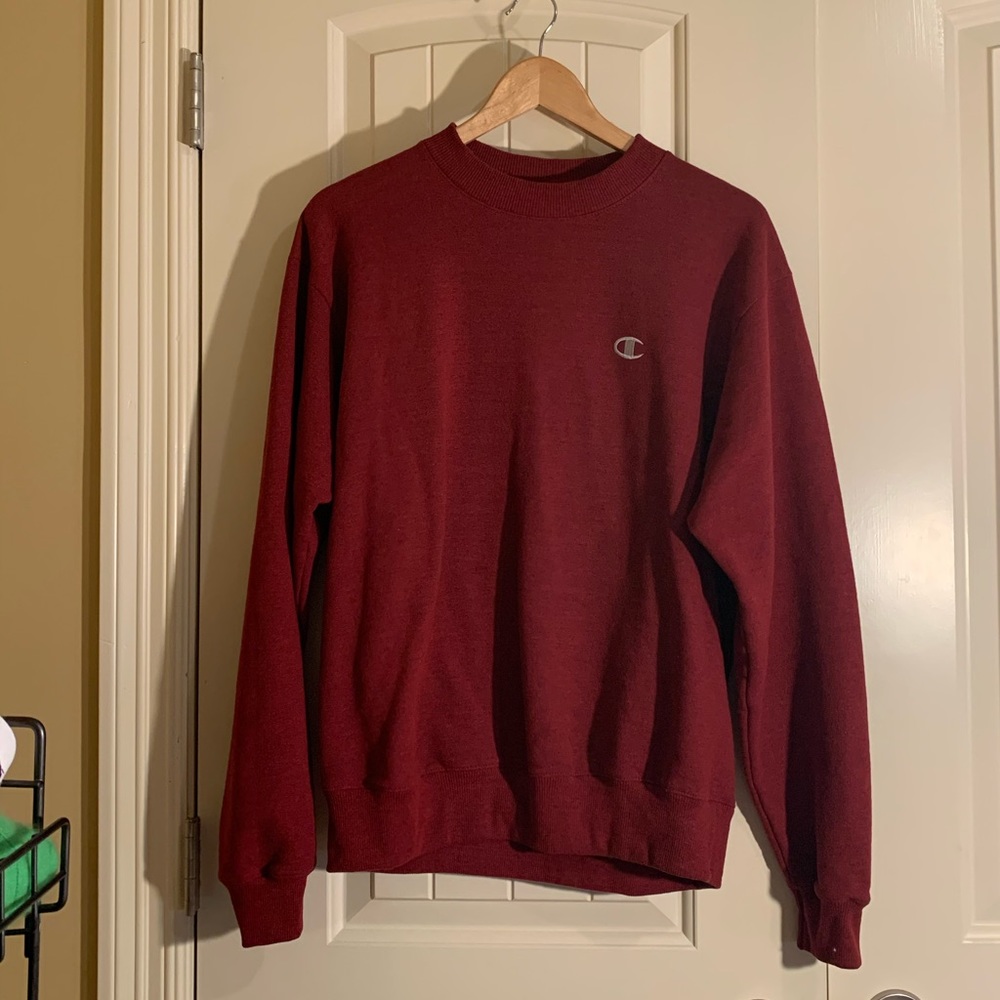 maroon/red champion sweatshirt
